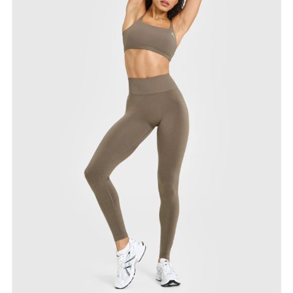 Oner Active Moss Brown Effortless Seamless Leggings Size S - Picture 8 of 8